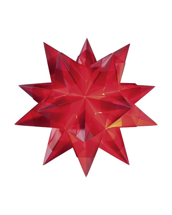 Produktbild: Folia Bascetta-Stern Set, TRANSPARENTPAPIER 115g/m&sup2;, 15x15cm, 32 Blatt, rot