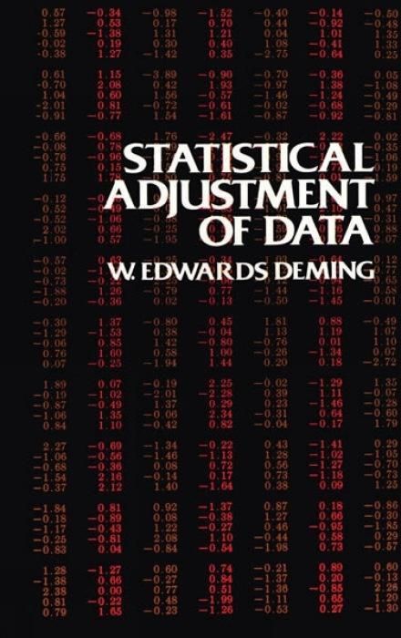Produktbild: Statistical Adjustment Of Data