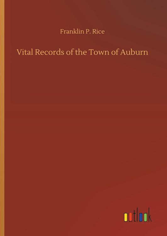 Produktbild: Vital Records of the Town of Auburn