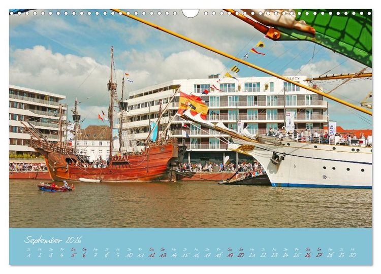 Produktbild: SAIL Bremerhaven. Segelspektakel zum Wegtr&auml;umen (Wandkalender 2026 DIN A3 quer), CALVENDO Monatskalender