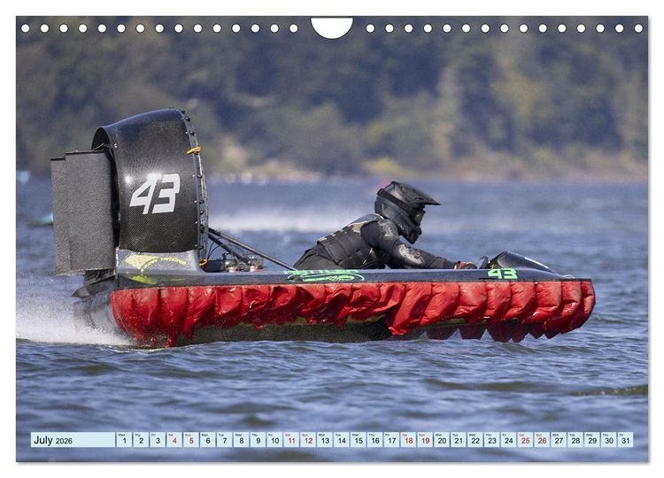 Produktbild: Hovercraft Racing on the Thuringian Sea (Wall Calendar 2026 DIN A4 landscape), CALVENDO 12 Month Wall Calendar