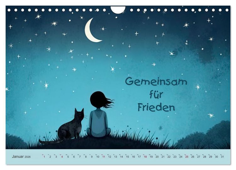 Produktbild: Friedensboten - Stimmen der Hoffnung (Wandkalender 2026 DIN A4 quer), CALVENDO Monatskalender
