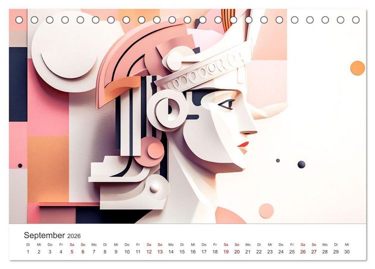 Produktbild: Die Farben des Origami (Tischkalender 2026 DIN A5 quer), CALVENDO Monatskalender