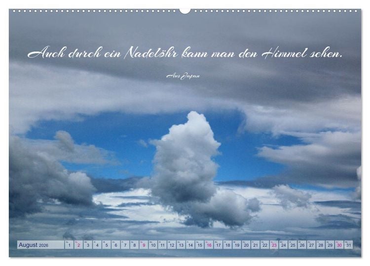 Produktbild: Die Wolken: "Schauspieler der L&uuml;fte" (Wandkalender 2026 DIN A2 quer), CALVENDO Monatskalender