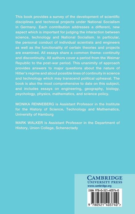 Produktbild: Science, Technology, and National Socialism