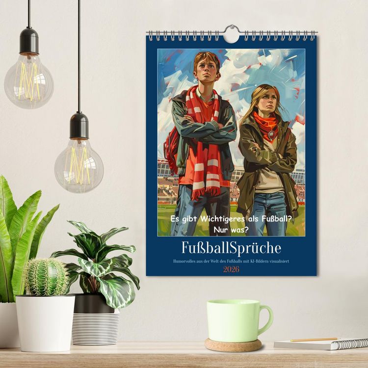 Produktbild: Fu&szlig;ballspr&uuml;che (Wandkalender 2026 DIN A4 hoch), CALVENDO Monatskalender