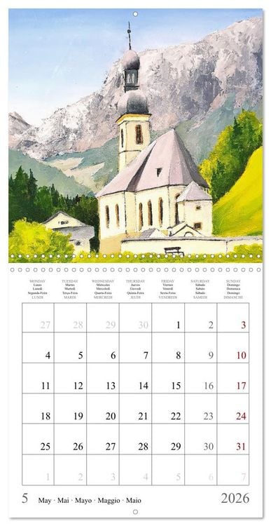 Produktbild: Upper Bavaria Art - Painted pictures from the south of Germany (Wall Calendar 2026 12 &times; 12 Inch) CALVENDO 12 Month Wall Calendar