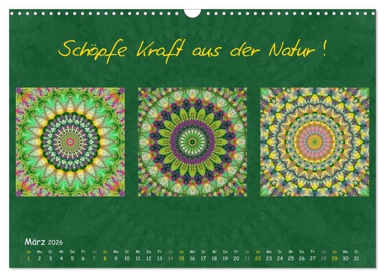Produktbild: Mandala Trilogien (Wandkalender 2026 DIN A3 quer), CALVENDO Monatskalender