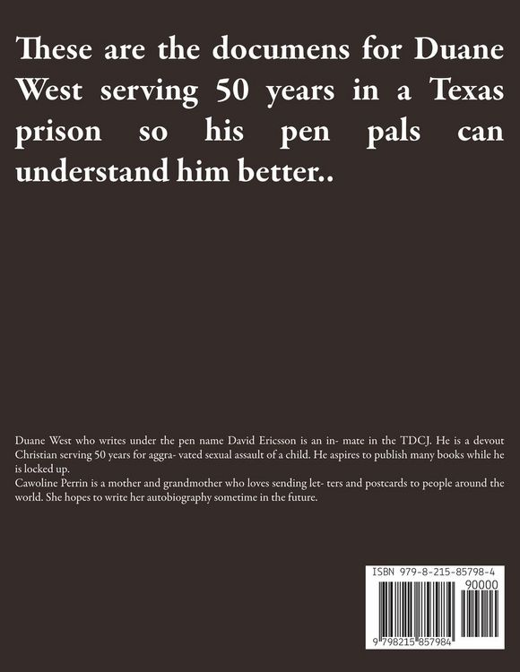 Produktbild: Duane Eric West Sex Crimes Trial Documents