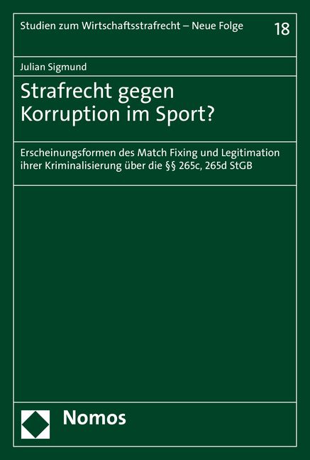 Produktbild: Strafrecht gegen Korruption im Sport?