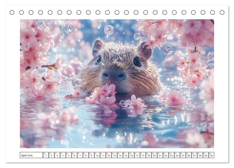 Produktbild: Capybara Zeit (Tischkalender 2026 DIN A5 quer), CALVENDO Monatskalender