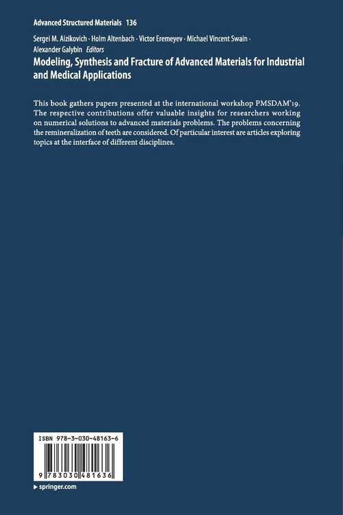 Produktbild: Modeling, Synthesis and Fracture of Advanced Materials for Industrial and Medical Applications