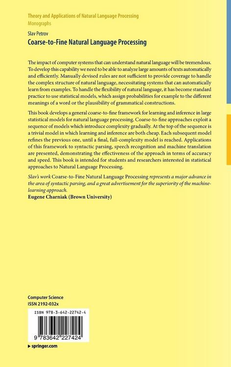 Produktbild: Coarse-to-Fine Natural Language Processing