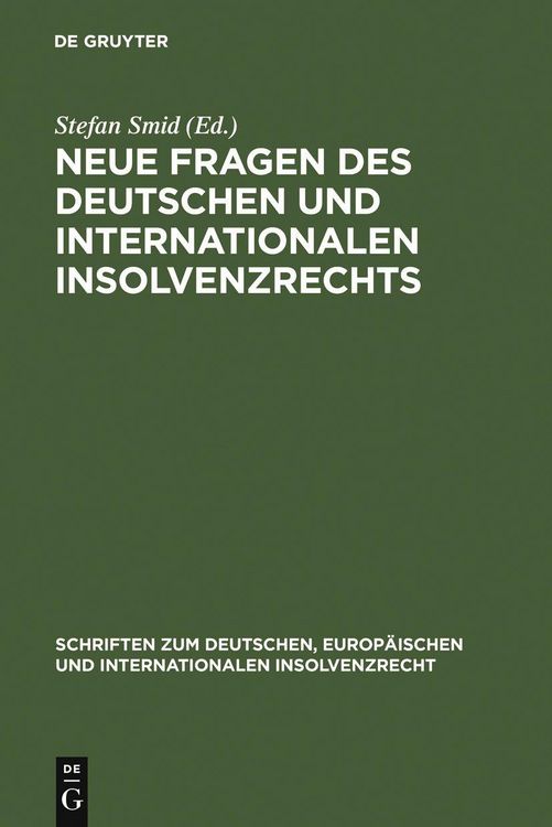 Produktbild: Neue Fragen des deutschen und internationalen Insolvenzrechts