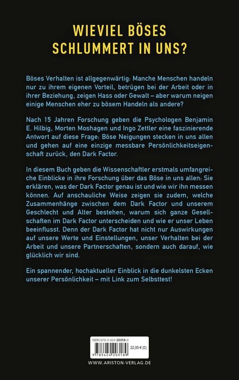 Produktbild: Dark Factor - die Essenz des B&ouml;sen in uns