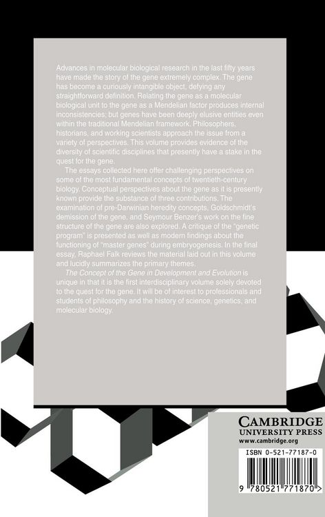 Produktbild: The Concept of the Gene in Development and Evolution