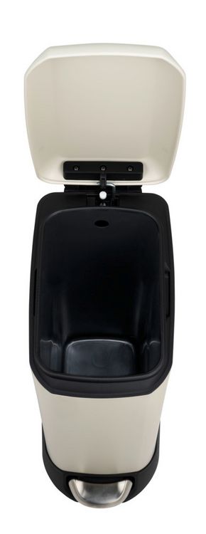 Produktbild: Treteimer Mod. Design 12 L, Easy-Close, Creme, mit herausnehmbarem Einsatz