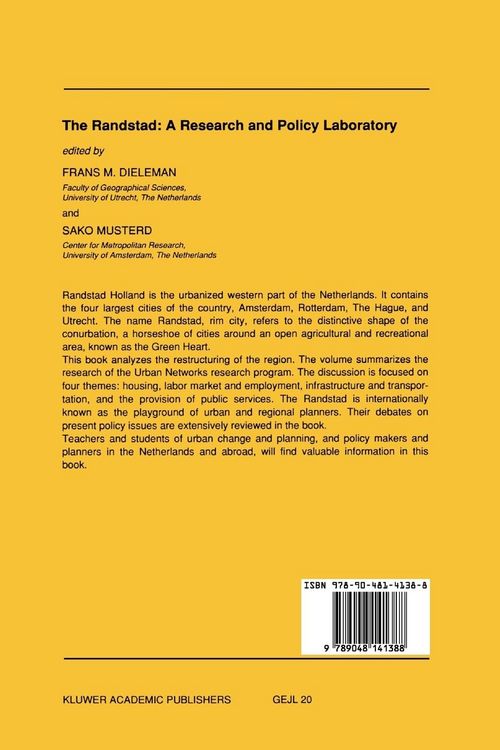 Produktbild: The Randstad: A Research and Policy Laboratory