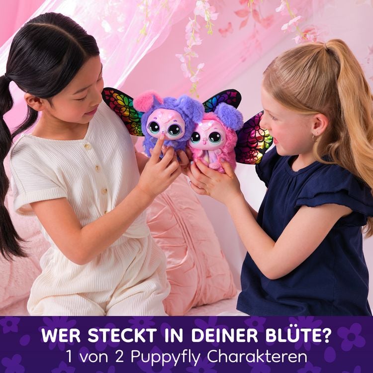 Produktbild: Bloomables von Hatchimals - Puppyfly, Interaktives Spielzeug mit &Uuml;berraschung, doppelter Verwandlung und &uuml;ber 100 Ger&auml;uschen und Reaktionen