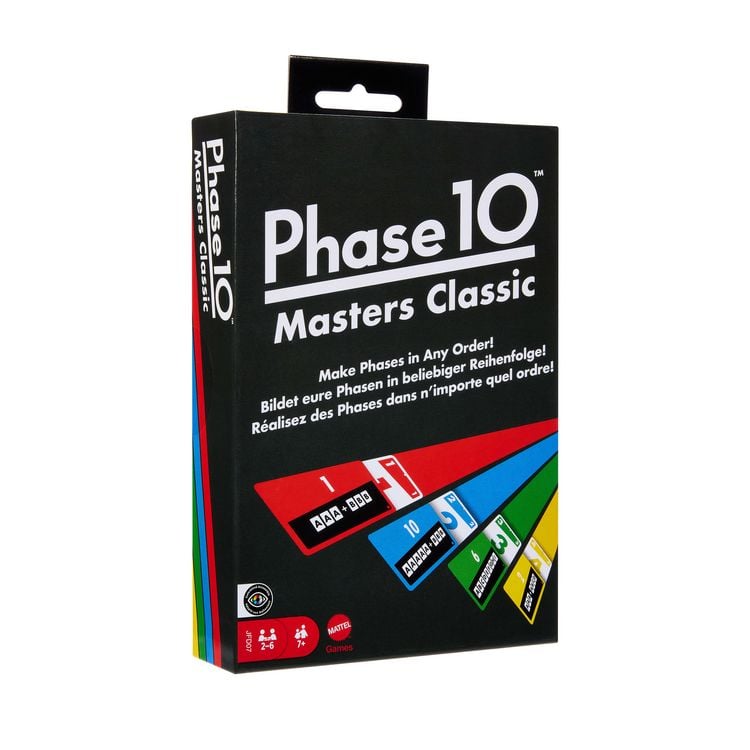 Produktbild: Phase 10 Masters Classic Kartenspiel, an Rommé angelehntes Familienspiel für 2 bis 6 Spieler