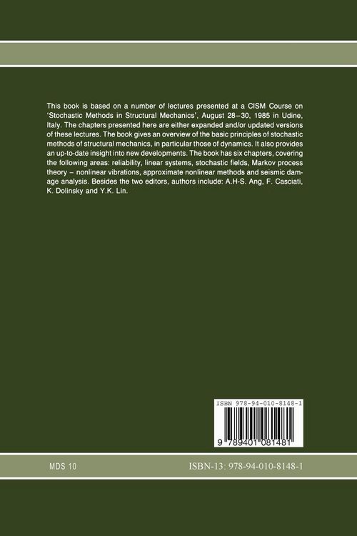 Produktbild: Stochastic Methods in Structural Dynamics