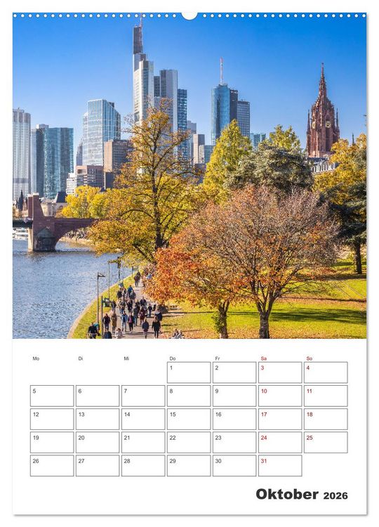 Produktbild: Frankfurt am Main - Impressionen aus der Finanzmetropole (Wandkalender 2026 DIN A2 hoch), CALVENDO Monatskalender