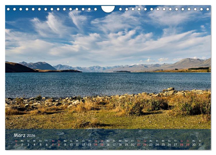 Produktbild: Neuseeland - Wo sich Himmel und Erde begegnen (Wandkalender 2026 DIN A4 quer), CALVENDO Monatskalender