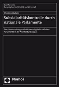 Produktbild: Subsidiarit&auml;tskontrolle durch nationale Parlamente