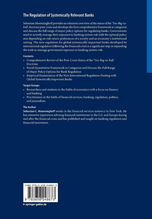 Produktbild: The Regulation of Systemically Relevant Banks