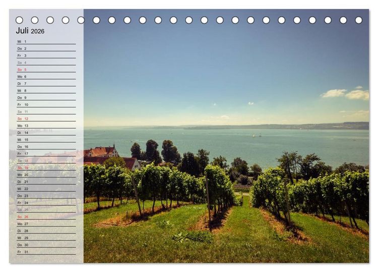 Produktbild: Unterwegs am Bodensee (Tischkalender 2026 DIN A5 quer), CALVENDO Monatskalender
