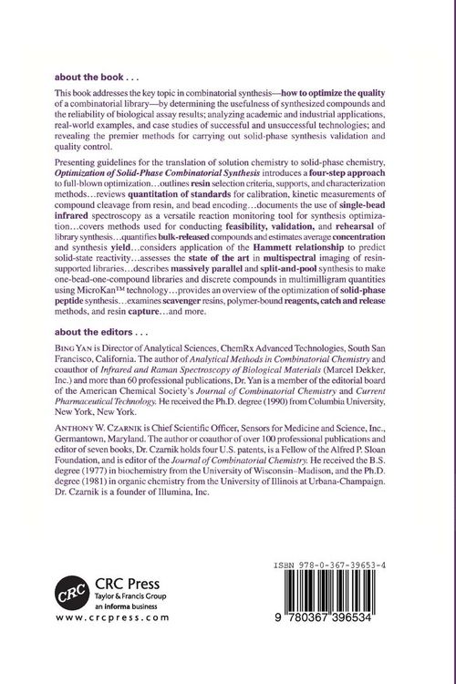 Produktbild: Optimization of Solid-Phase Combinatorial Synthesis