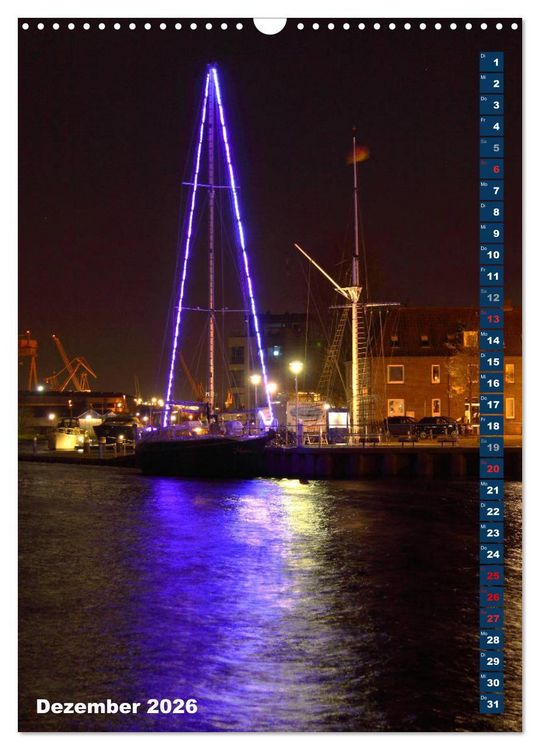 Produktbild: Emden - Sehenswertes der Seehafenstadt (Wandkalender 2026 DIN A3 hoch), CALVENDO Monatskalender
