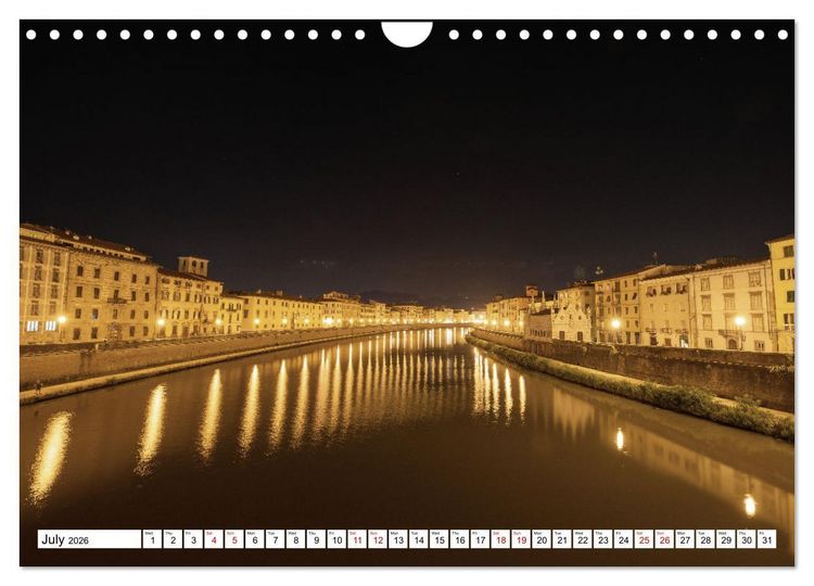 Produktbild: Tuscan cities on the road - Travel along the Florence-Pisa-Livorno freeway (Wall Calendar 2026 DIN A4 landscape), CALVENDO 12 Month Wall Calendar