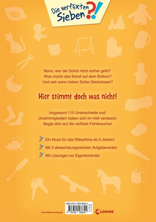Produktbild: Die verflixten Sieben - Mein buntes Fehler-Such-Buch