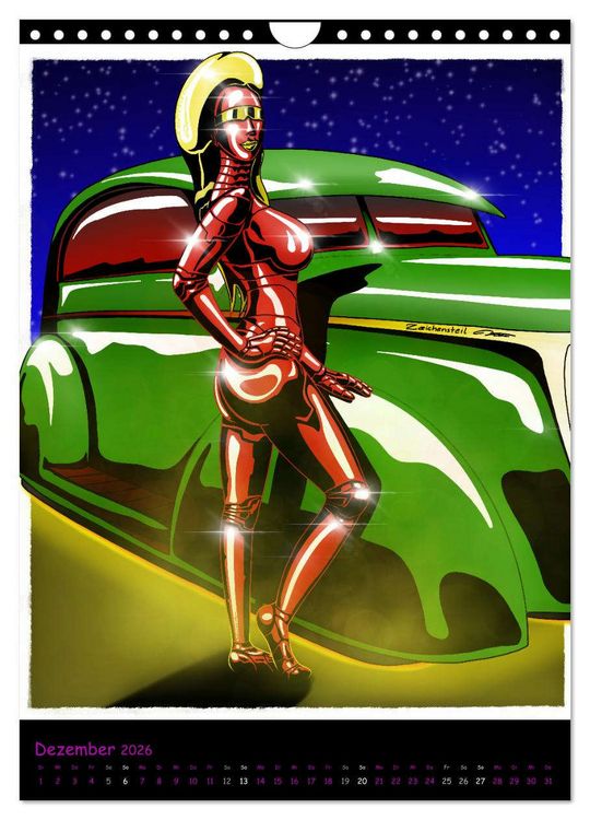 Produktbild: CYBER PINUPS (Wandkalender 2026 DIN A4 hoch), CALVENDO Monatskalender