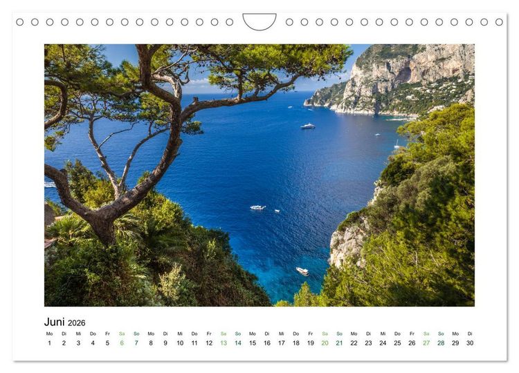 Produktbild: Sehnsuchtsinseln Capri und Ischia (Wandkalender 2026 DIN A4 quer), CALVENDO Monatskalender