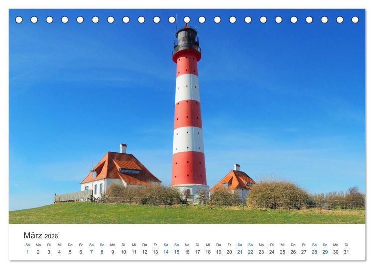 Produktbild: Deutsche K&uuml;ste - Nordsee und Ostsee (Tischkalender 2026 DIN A5 quer), CALVENDO Monatskalender