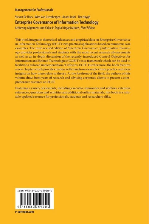 Produktbild: Enterprise Governance of Information Technology