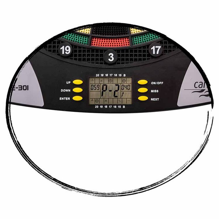 Produktbild: Elektronik Dartboard Score 301 inkl. 6 Softdarts und 20 Tips mit LCD Display