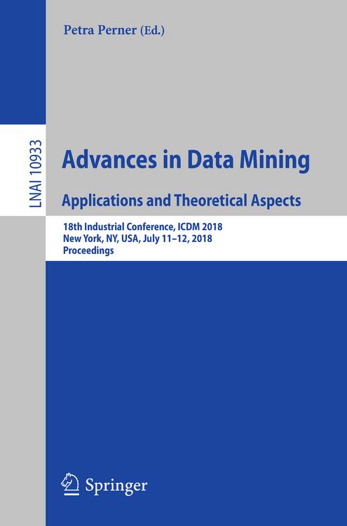 Produktbild: Advances in Data Mining. Applications and Theoretical Aspects