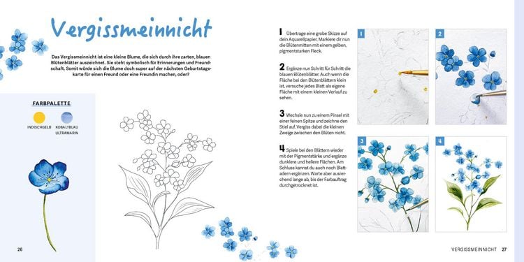 Produktbild: Mini Watercolor &ndash; Blumen
