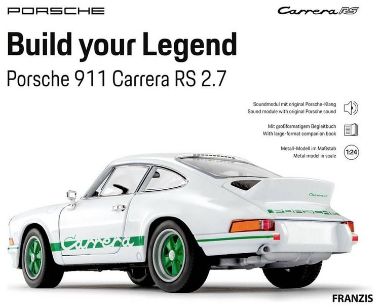 Produktbild: FRANZIS 67267 - Porsche 911 Carrera RS 2.7 - Build your Legend Grand-Prix-Wei&szlig;