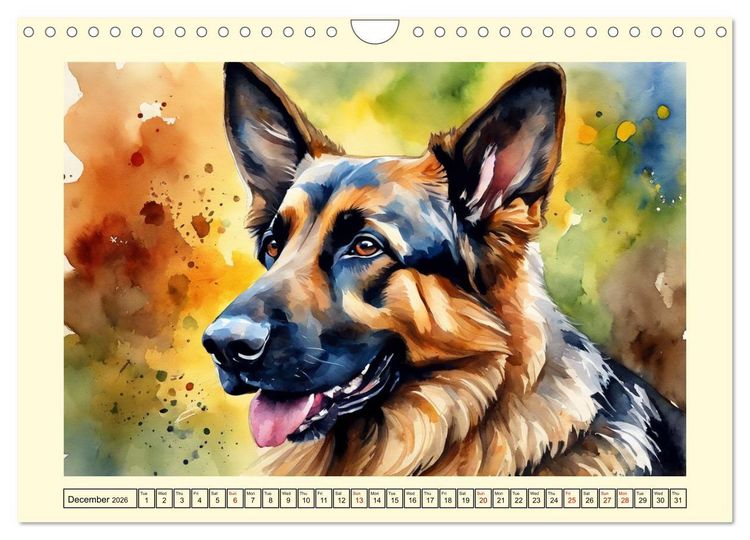 Produktbild: German Shepherds - classics around the globe (Wall Calendar 2026 DIN A4 landscape), CALVENDO 12 Month Wall Calendar