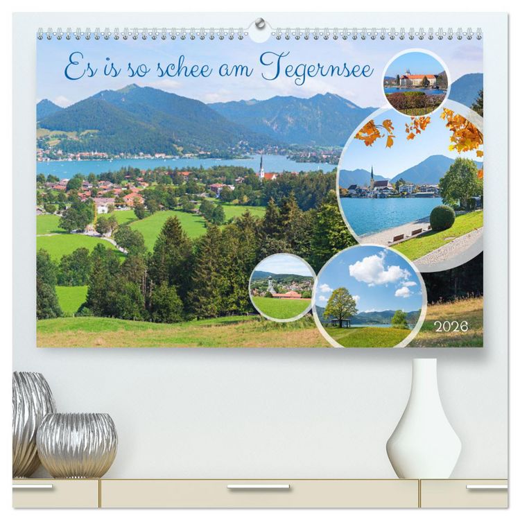 Produktbild: Es is so schee am Tegernsee (hochwertiger Premium Wandkalender 2026 DIN A2 quer), Kunstdruck in Hochglanz