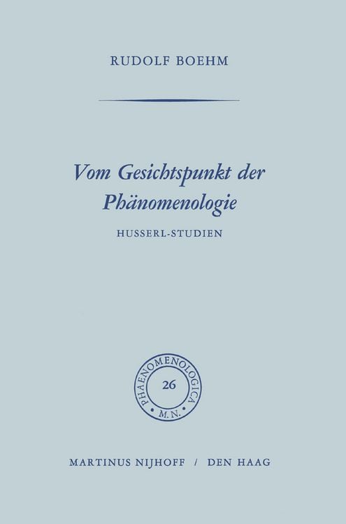 Produktbild: Vom Gesichtspunkt der Ph&auml;nomenologie