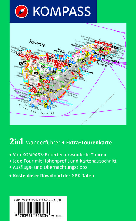 Produktbild: KOMPASS Wanderführer Teneriffa, 80 Touren mit Extra-Tourenkarte