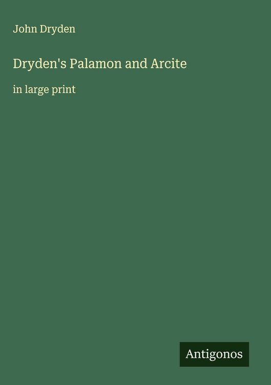 Produktbild: Dryden's Palamon and Arcite