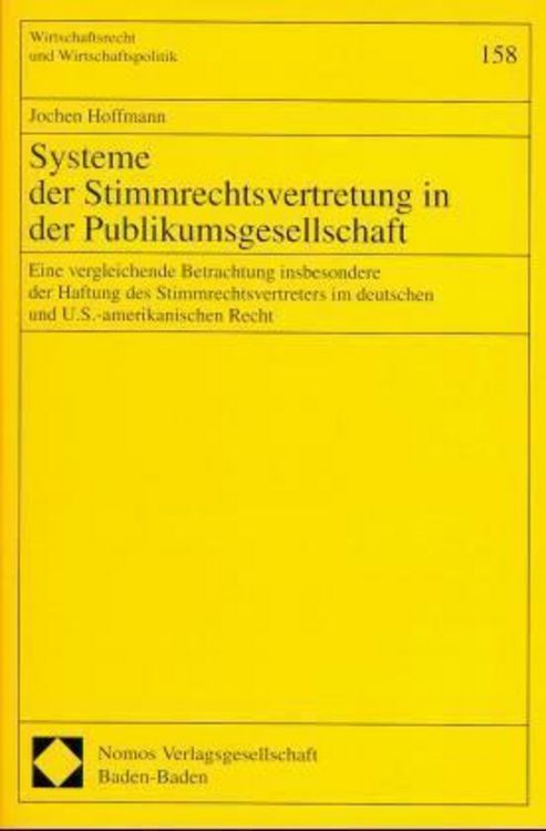 Produktbild: Systeme der Stimmrechtsvertretung in der Publikumsgesellschaft
