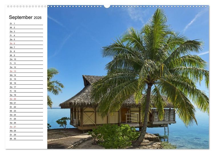 Produktbild: S&uuml;dsee-Inseln. Von Fidschi bis Bora Bora (Wandkalender 2026 DIN A2 quer), CALVENDO Monatskalender