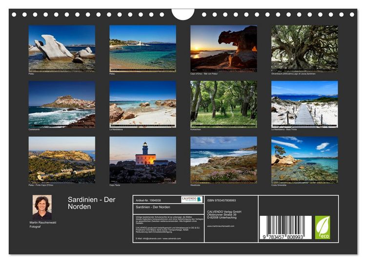 Produktbild: Sardinien - Der Norden (Wandkalender 2026 DIN A4 quer), CALVENDO Monatskalender